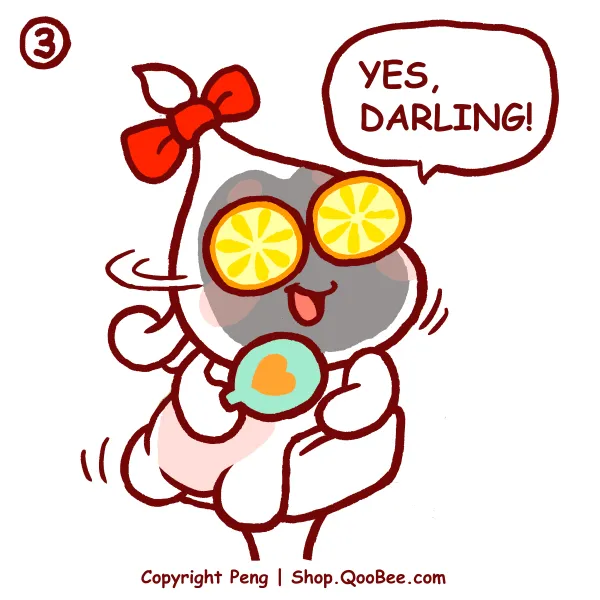 Jeanie turns around wearing a dark face mask with lemon slices over her eyes: Yes, darling!