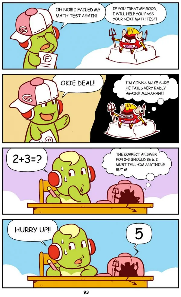 Qoobee Comics 095 – Greenie’s Math Exam 01