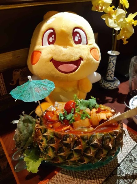 QooBee Enjoys His Dinner